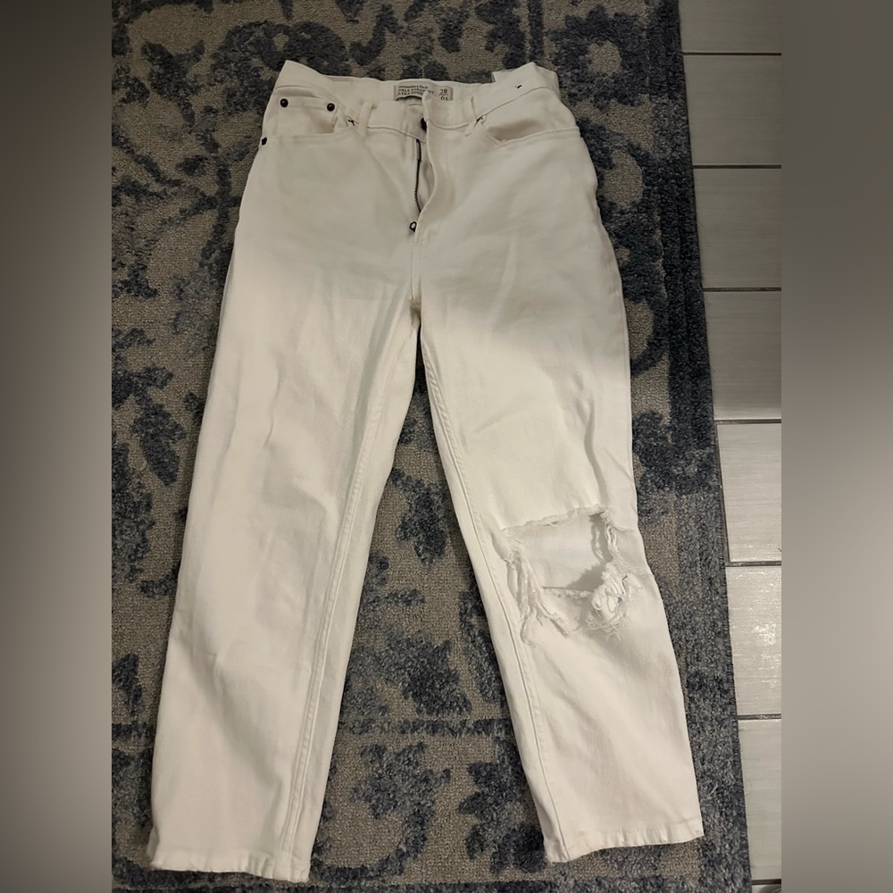 Abercrombie and Fitch white jeans